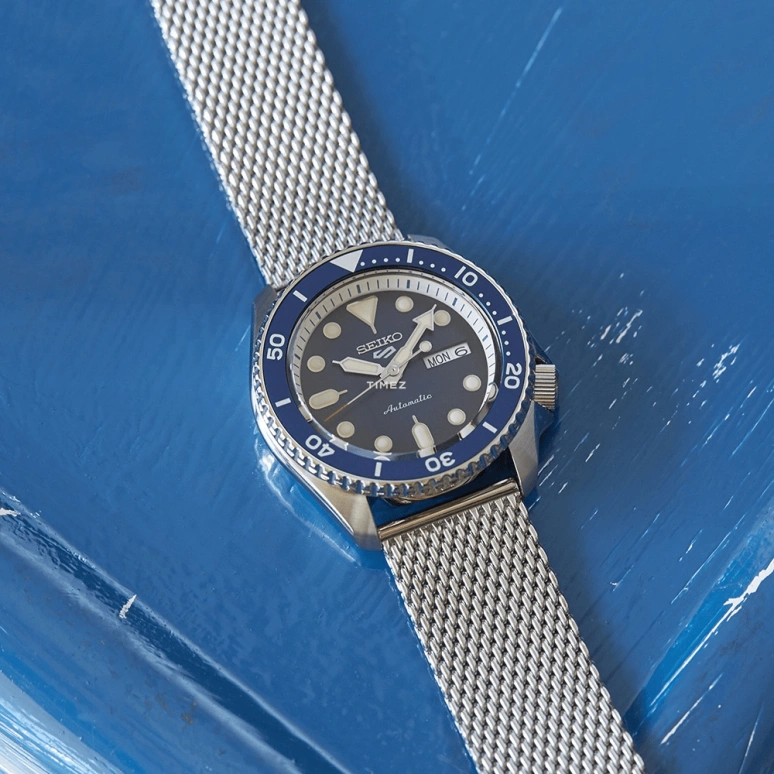 Seiko,5 Sports 42.50mm,42.50mm,Stainless Steel,Indigo,Automatic,Date,Day,SRPD71