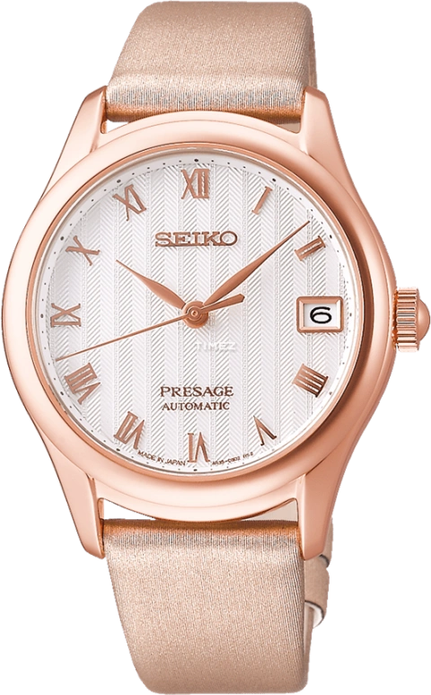 Seiko,Presage 34.30mm,34.30mm,Stainless Steel,White,Automatic,Day,41hours,SRPF50