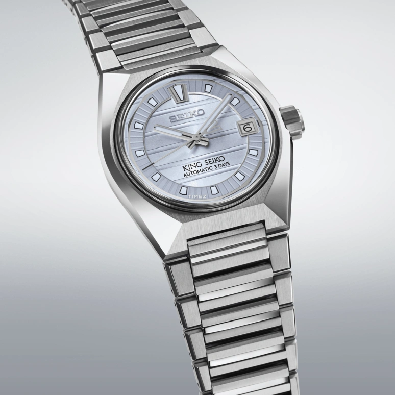 Seiko,King Seiko 41mm,41mm,Stainless Steel,Silver,Blue,Handwound,Day,Anti-magnetic,SDKV009