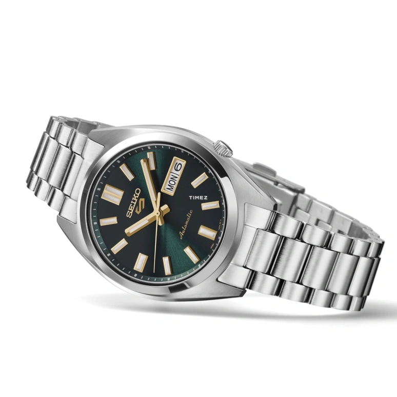 Seiko,5 Sports 37.40mm,37.40mm,Stainless Steel,Green,Automatic,Date,Day,Anti-magnetic,SRPL57