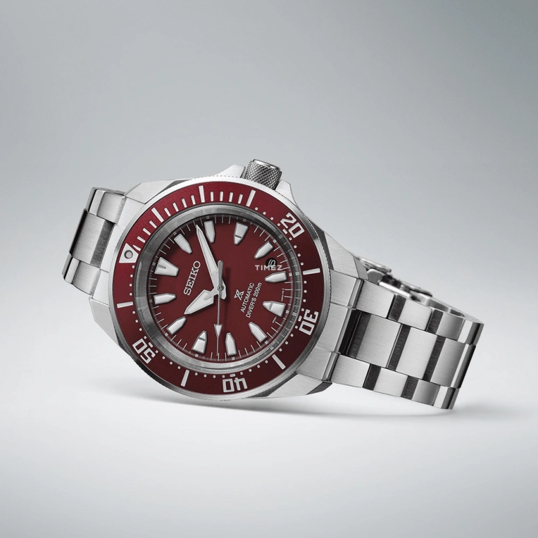 Seiko,Prospex 41.70mm,41.70mm,Stainless Steel,Wine Red,Automatic,Day,Anti-magnetic,SBDY129