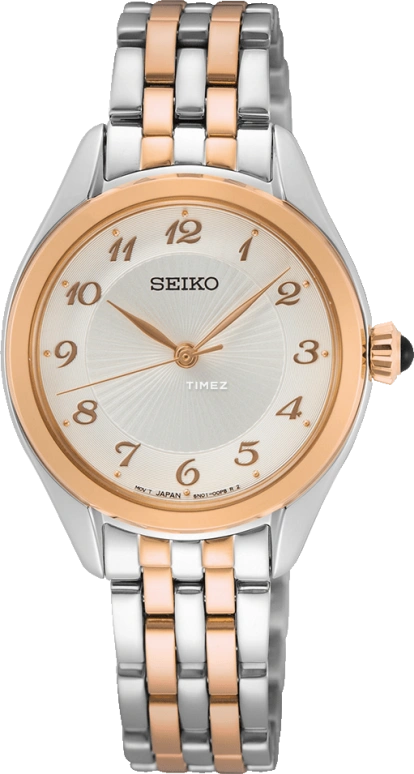 Seiko,Other 29mm,29mm,Stainless Steel,White,Quartz,In-house Caliber,Hardlex,SUR382