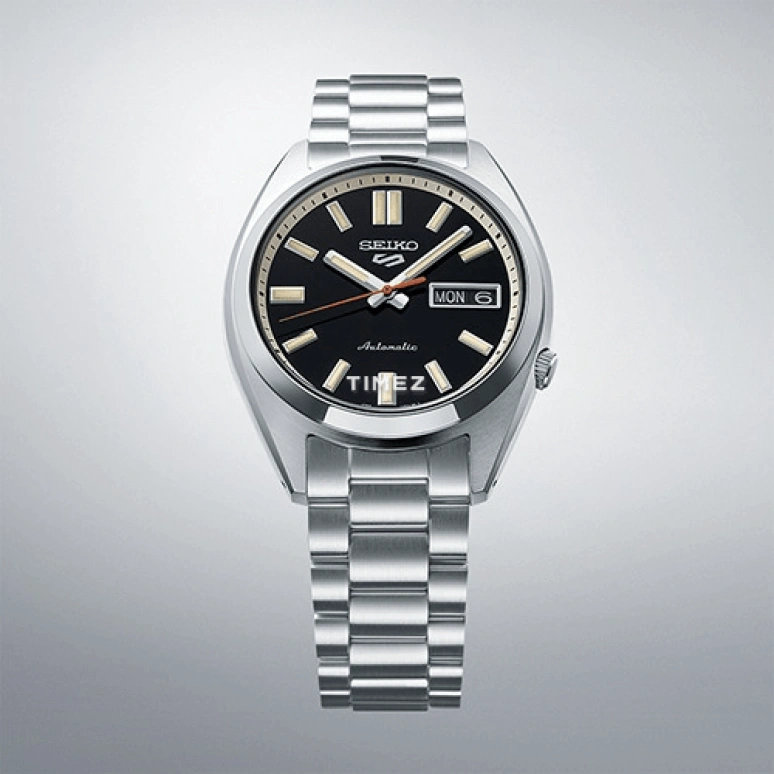Seiko,5 Sports 37.40mm,37.40mm,Stainless Steel,Black,Automatic,Date,Day,Anti-magnetic,SBSA255