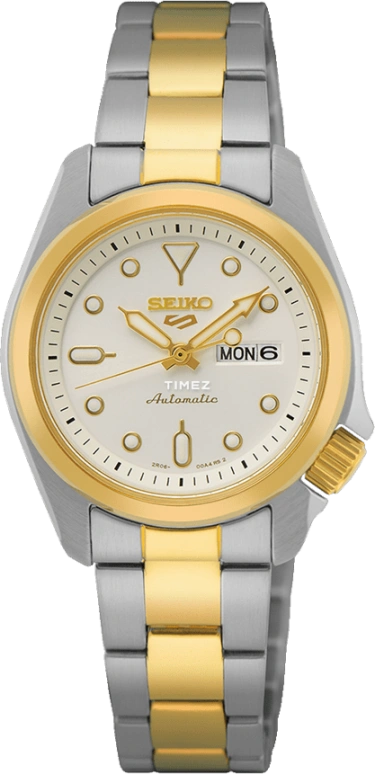 Seiko,5 Sports 28mm,28mm,Stainless Steel,White,Automatic,Date,Day,SRE004