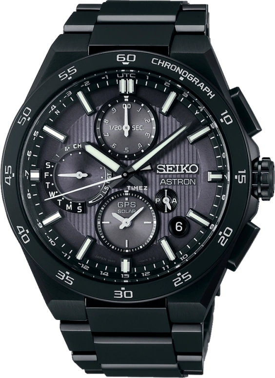 Seiko,Astron 43.30mm,43.30mm,Titanium,Black,Quartz,Chronograph,Perpetual Calendar,Date,Day,In-house Caliber,Sapphire,Crystal Glass,SSH155J1