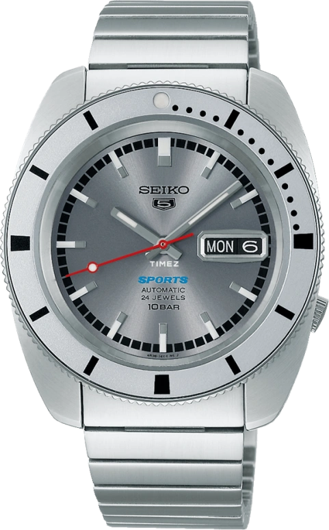 Seiko,5 Sports 38.50mm,38.50mm,Stainless Steel,Grey,Automatic,Date,Day,SRPL03
