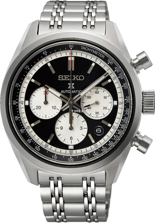 Seiko,Prospex 42mm,42mm,Stainless Steel,Black,Automatic,Chronograph,Day,SRQ053J1
