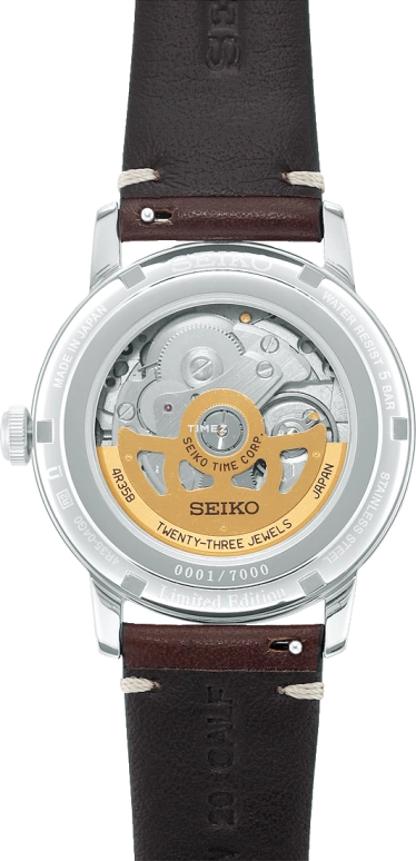 Seiko,Presage 38.50mm,38.50mm,Stainless Steel,Brown,Automatic,Day,41hours,SRPF43J1