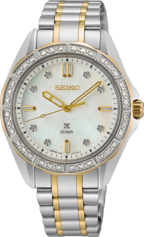 Seiko,Prospex 34mm,34mm,Stainless Steel,White,Quartz,Anti-magnetic,In-house Caliber,SUR622J1
