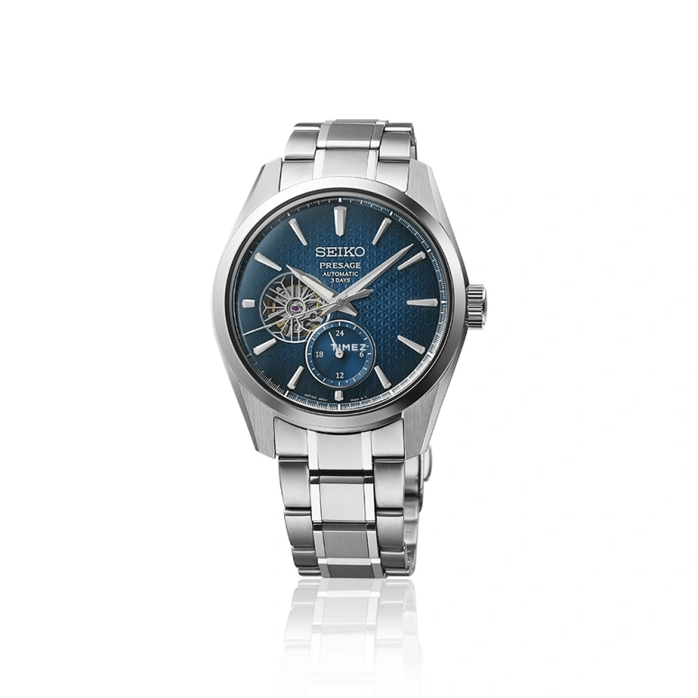 Seiko,Presage 40.20mm,40.20mm,Stainless Steel,Blue,Automatic,72hours,In-house Caliber,SARJ003
