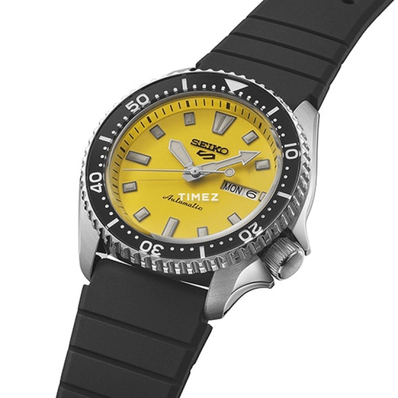Seiko,5 Sports 42.50mm,42.50mm,Stainless Steel,Yellow,Automatic,Date,Day,Anti-magnetic,SBSA307