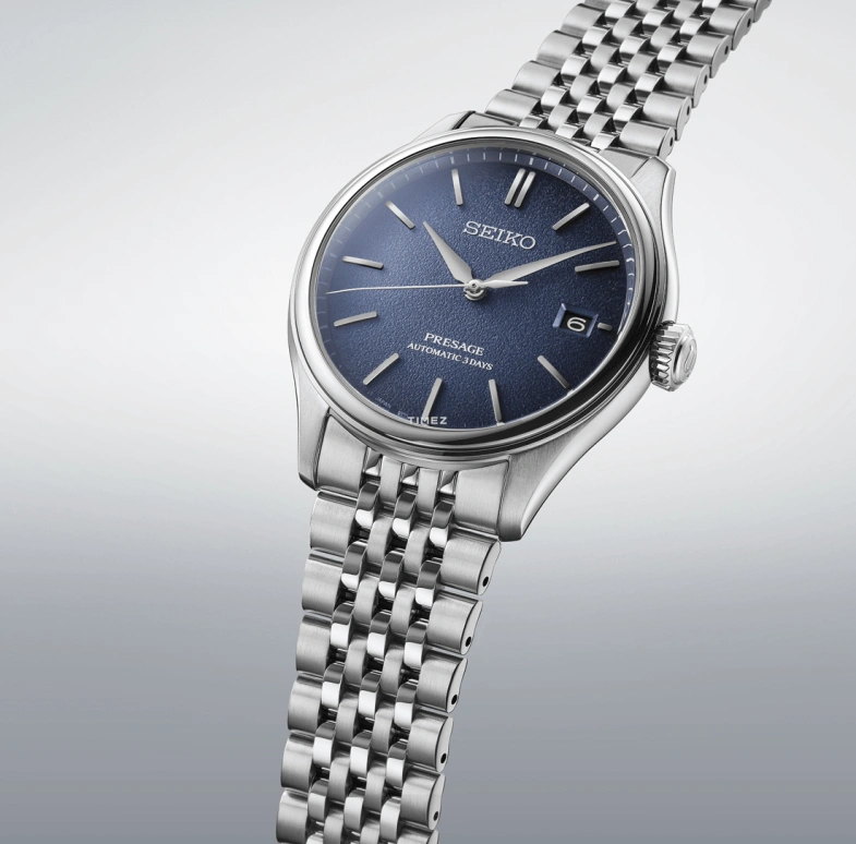 Seiko,Presage 40.20mm,40.20mm,Stainless Steel,Blue,Automatic,Day,Anti-magnetic,SARX133