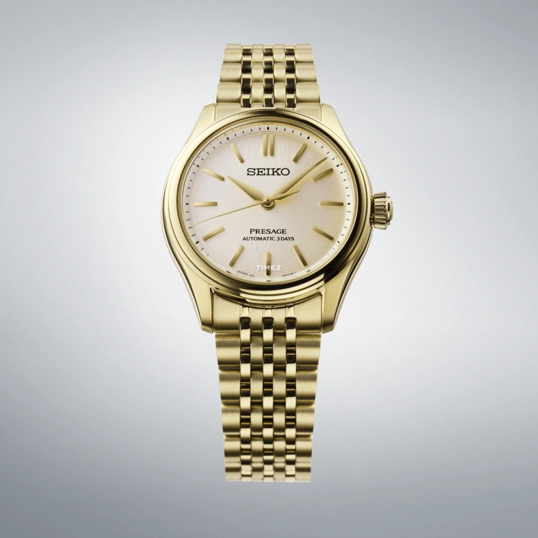 Seiko,Presage 36mm,36mm,Stainless Steel,Beige,Automatic,Anti-magnetic,72hours,SARX132