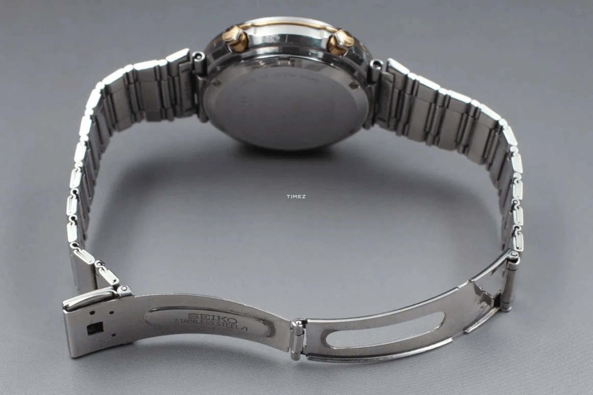 Seiko,Recraft 39mm,39mm,Stainless Steel,Champagne,Quartz,Chronograph,Moonphase,Day,7A48,7A48-7010