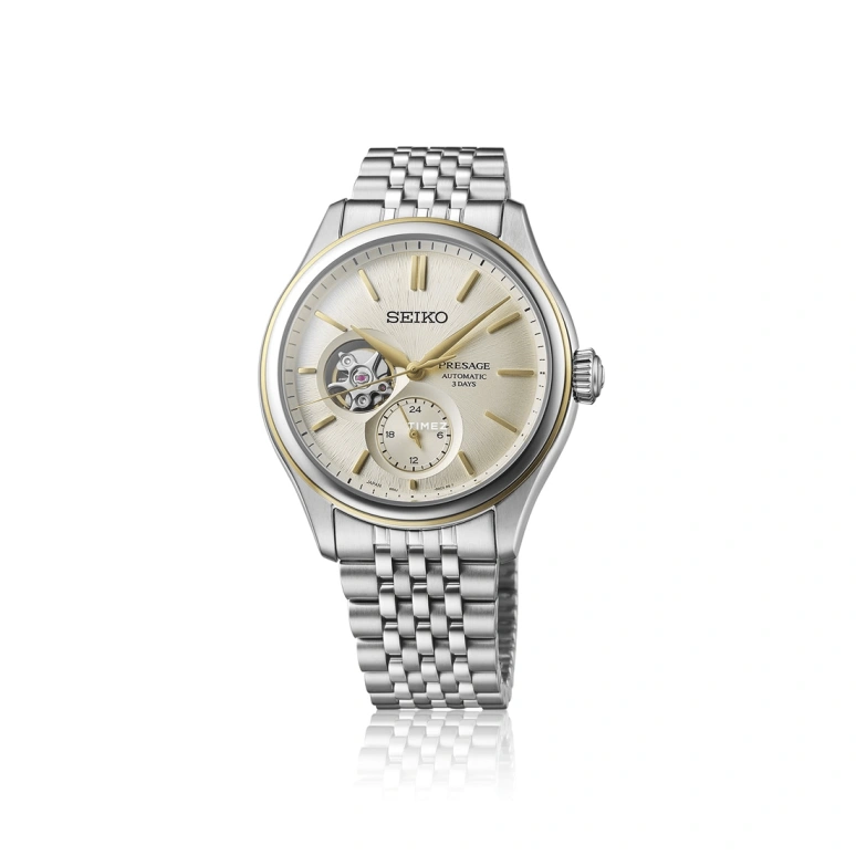 Seiko,Presage 40.20mm,40.20mm,Stainless Steel,Cream,Automatic,72hours,In-house Caliber,SARJ010