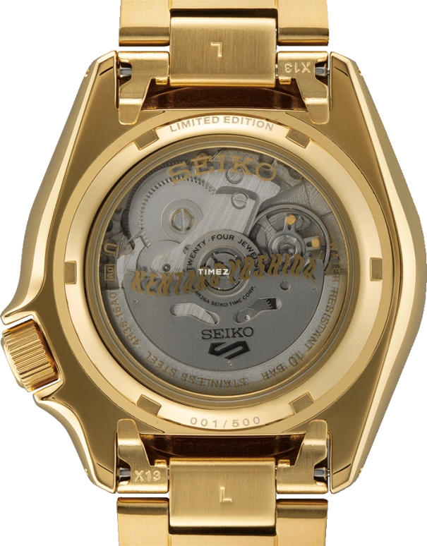 Seiko,5 Sports 42.50mm,42.50mm,Stainless Steel,Yellow,Automatic,Date,Day,SRPL26