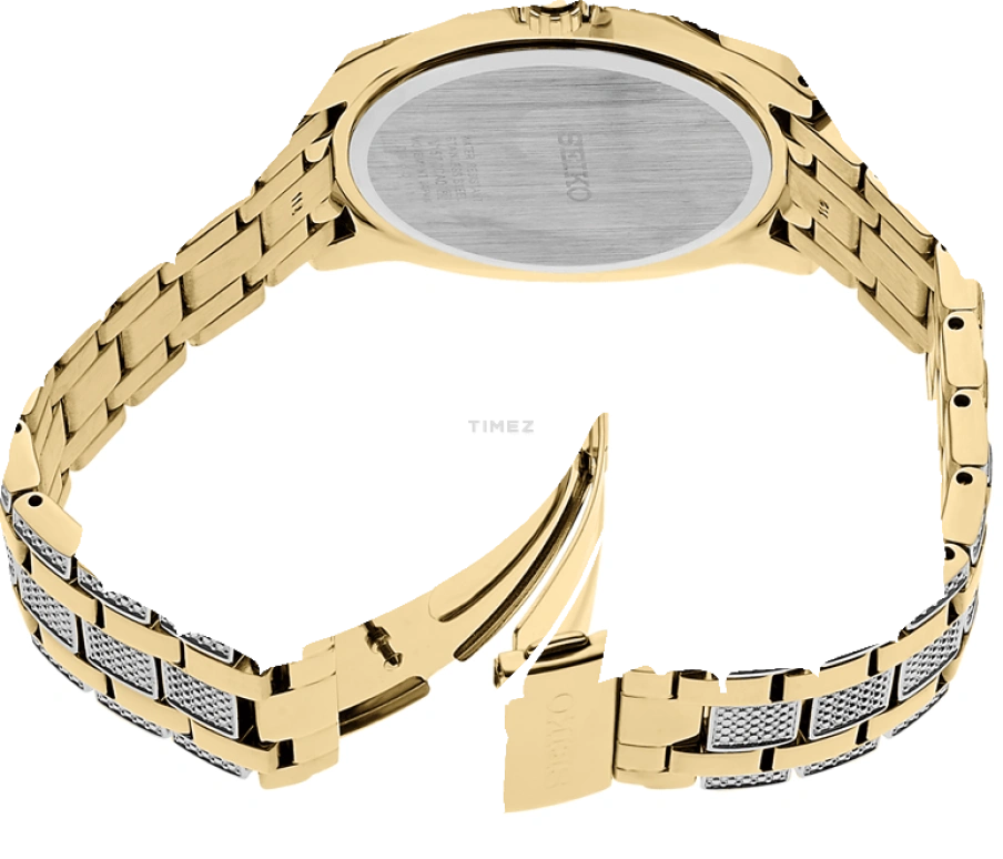 Seiko,men 44.40mm,44.40mm,Stainless Steel,Black,Quartz,Day,In-house Caliber,SNE458P9