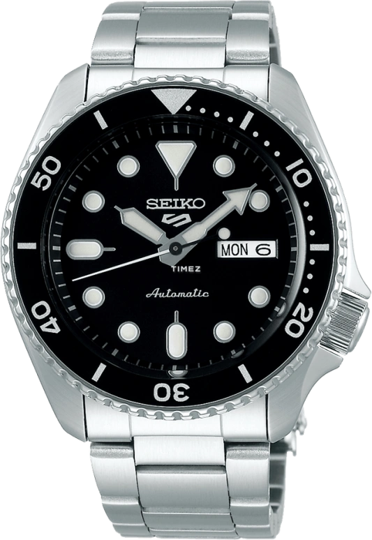 Seiko,5 Sports 42.50mm,42.50mm,Stainless Steel,Black,Automatic,Date,Day,SRPD55