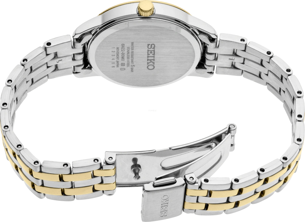 Seiko,women 30mm,30mm,Stainless Steel,White,Quartz,Day,In-house Caliber,SUR410