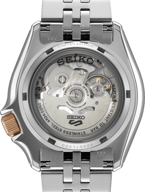 Seiko,5 Sports 42.50mm,42.50mm,Stainless Steel,Cream,Automatic,Day,Dule Time,Anti-magnetic,SSK046