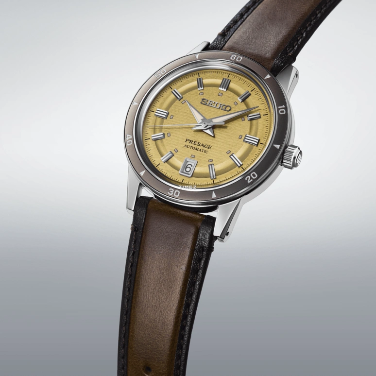Seiko,Presage 39.50x46.20mm,39.50x46.20mm,Stainless Steel,Yellow,Automatic,Day,41hours,SRPL75J1