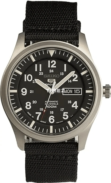 Seiko,5 Sports 42mm,42mm,Stainless Steel,Black,Automatic,Date,Day,SNZG15J1