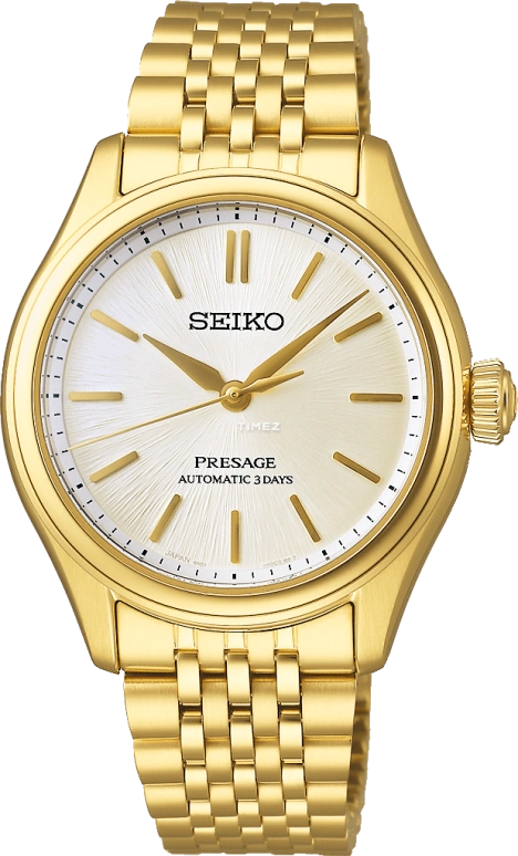 Seiko,Presage 36mm,36mm,Stainless Steel,Beige,Automatic,Anti-magnetic,72hours,SARX132