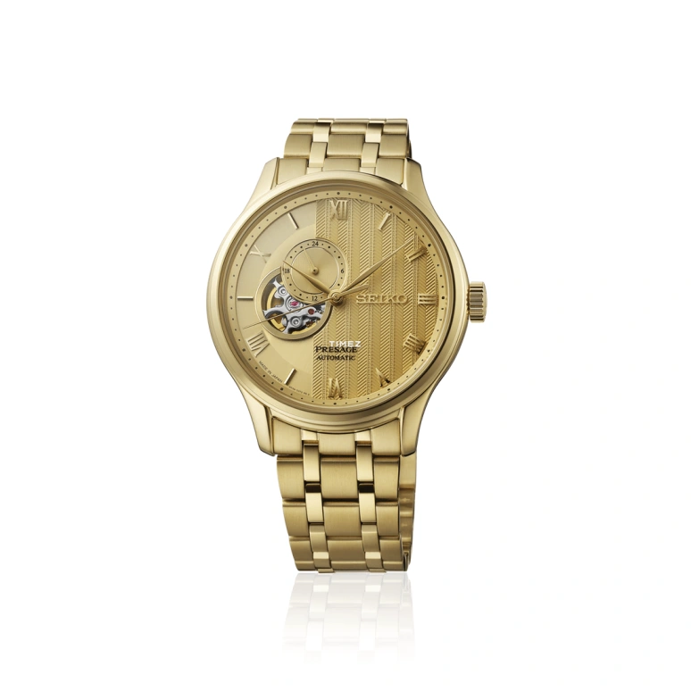 Seiko,Presage 41.80mm,41.80mm,Stainless Steel,Gold,Automatic,Anti-magnetic,41hours,SSA468J1