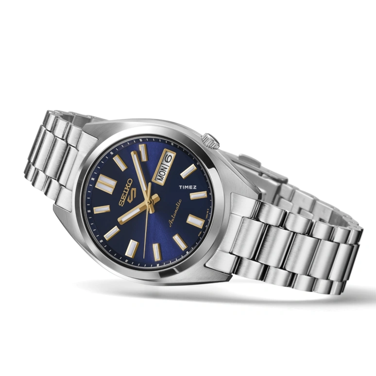 Seiko,5 Sports 37.40mm,37.40mm,Stainless Steel,Blue,Automatic,Date,Day,Anti-magnetic,SRPL55
