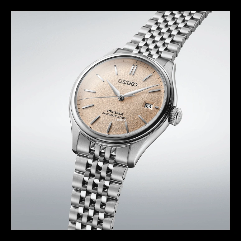 Seiko,Presage 40.20mm,40.20mm,Stainless Steel,Salmon,Automatic,Day,Anti-magnetic,SARX125