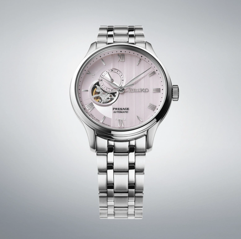 Seiko,Presage 41.80mm,41.80mm,Stainless Steel,Pink,Automatic,Anti-magnetic,41hours,SSA465J1