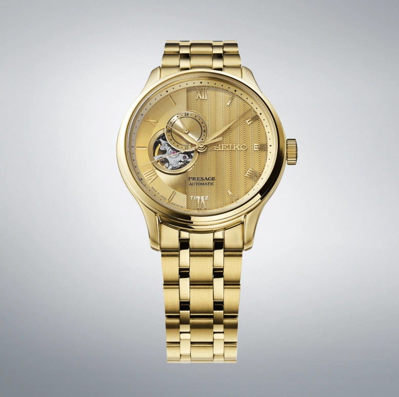 Seiko,Presage 41.80mm,41.80mm,Stainless Steel,Gold,Automatic,Anti-magnetic,41hours,SSA468J1