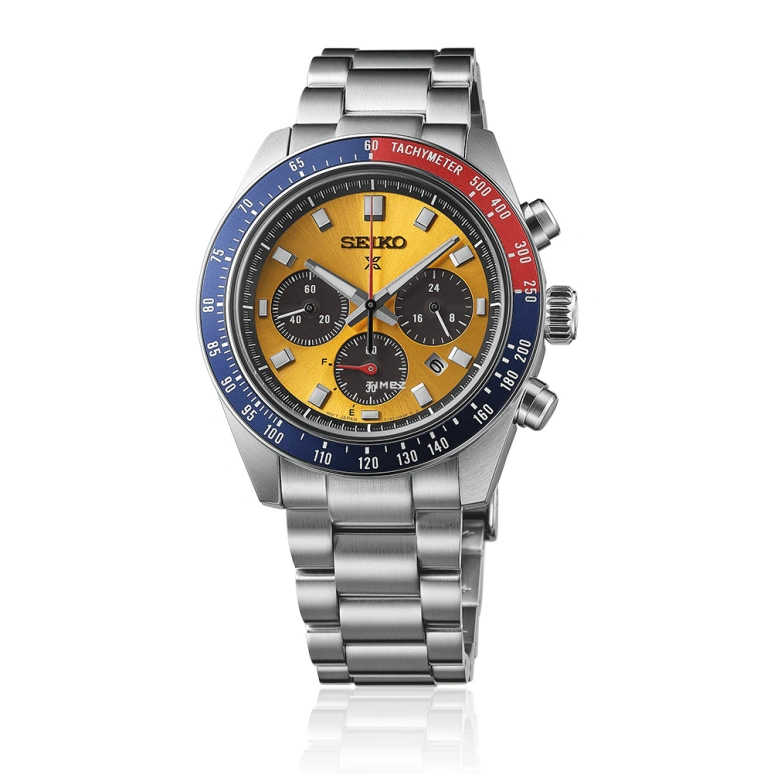 Seiko,Prospex 41.40mm,41.40mm,Stainless Steel,Black,Orange,Quartz,Chronograph,Day,Power Reserve Indicator,SSC947