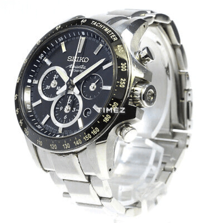 Seiko,Mechanical 51mm,51mm,Stainless Steel,Black,Automatic,Chronograph,Day,SAEK011