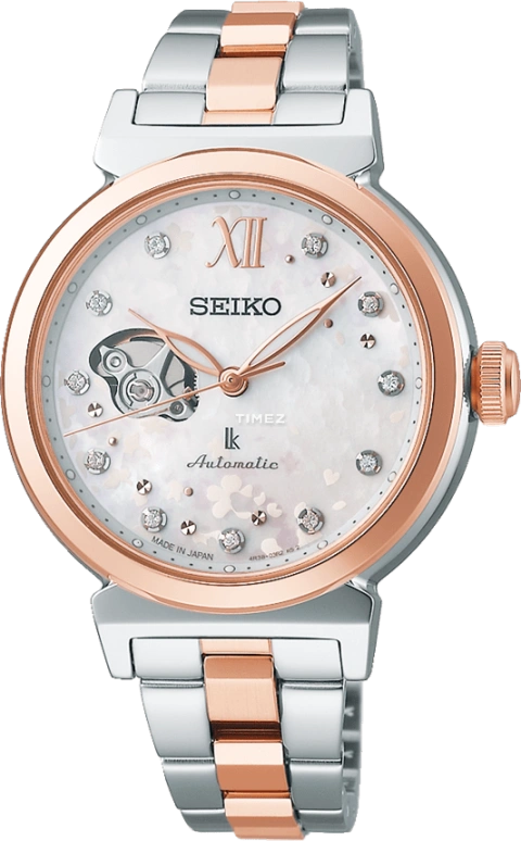 Seiko,women 34.60mm,34.60mm,Stainless Steel,White,Automatic,Anti-magnetic,In-house Caliber,SSVM064