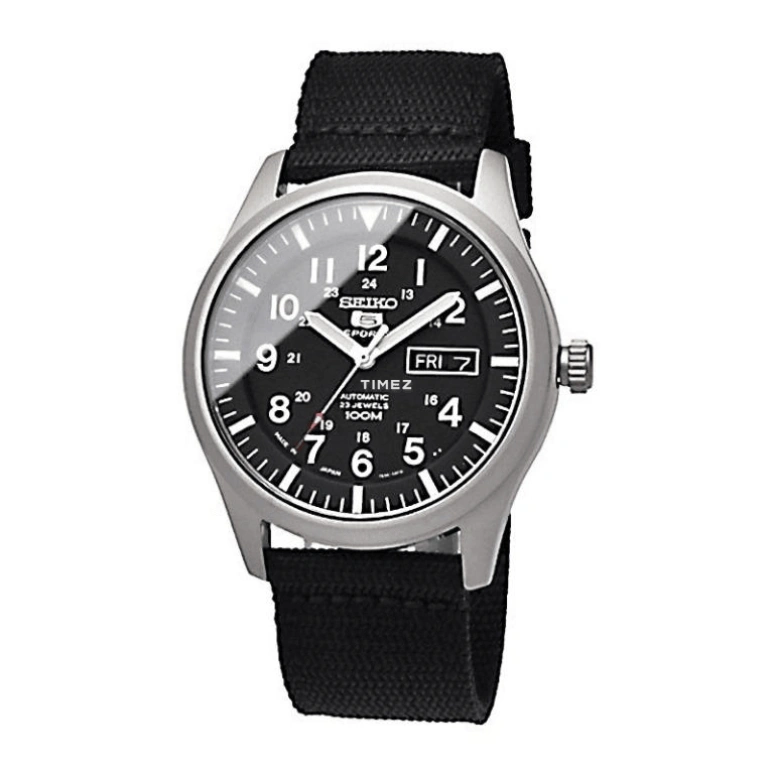 Seiko,5 Sports 42mm,42mm,Stainless Steel,Black,Automatic,Date,Day,SNZG15J1