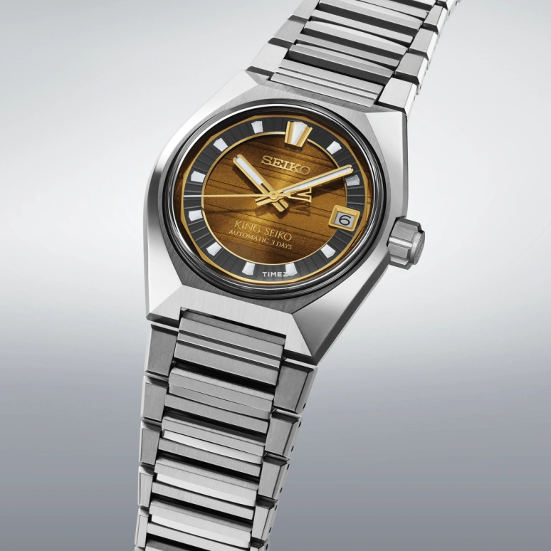 Seiko,King Seiko 41mm,41mm,Stainless Steel,Brown,Handwound,Day,Anti-magnetic,SLA089J1