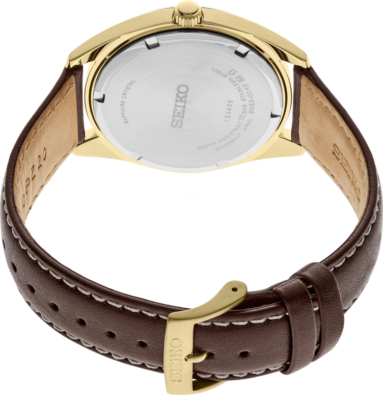 Seiko,men 40.20mm,40.20mm,Stainless Steel,Champagne,Quartz,Date,Day,SUR450