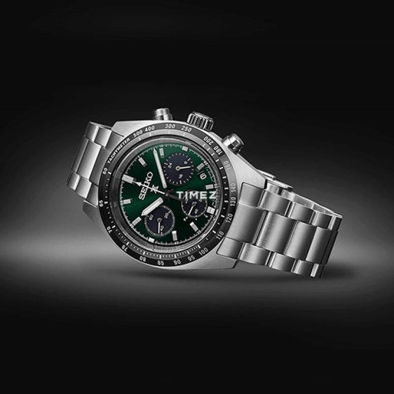 Seiko,Prospex 39mm,39mm,Stainless Steel,Dark Green,Quartz,Chronograph,Day,Power Reserve Indicator,Anti-magnetic,In-house Caliber,Sapphire,SBDL107