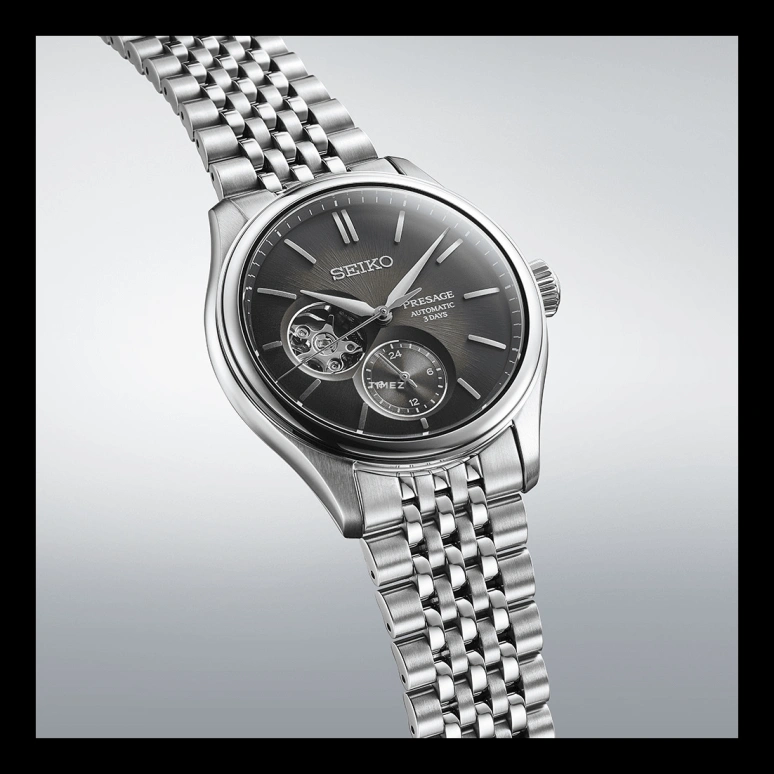 Seiko,Presage 40.20mm,40.20mm,Stainless Steel,Black,Automatic,72hours,In-house Caliber,SARJ009