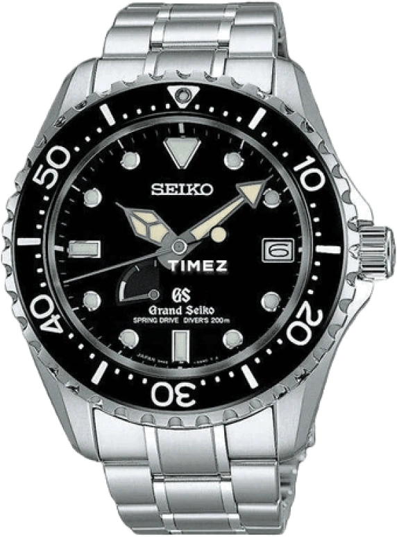 冠蓝狮,Grand Seiko 44.20毫米,44.20毫米,不锈钢,黑色,自动上弦,Spring Drive,日历,动力储存指示,防磁,SBGA029J