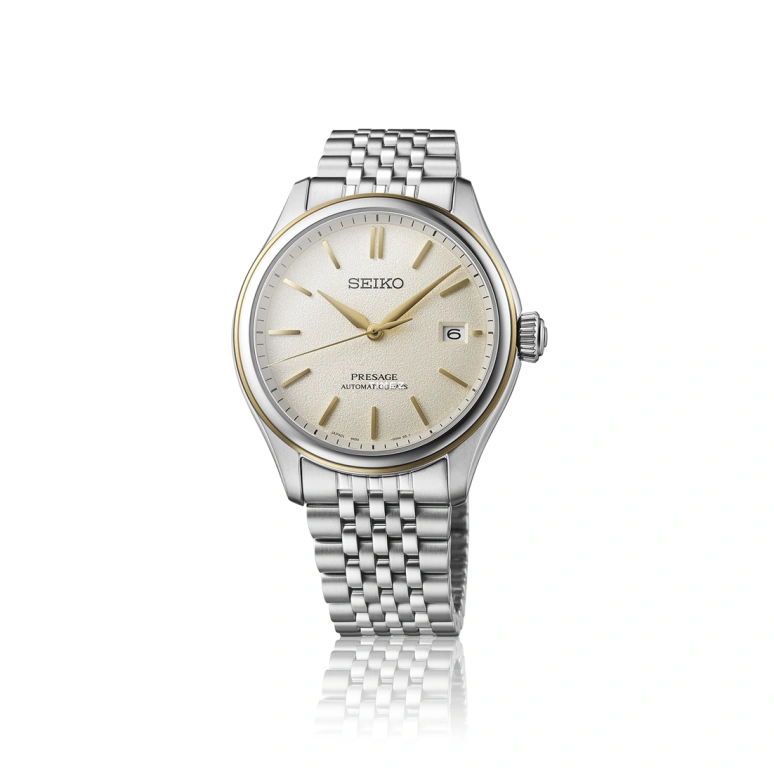Seiko,Presage 40.20mm,40.20mm,Stainless Steel,Cream,Automatic,Day,72hours,SPB478J1