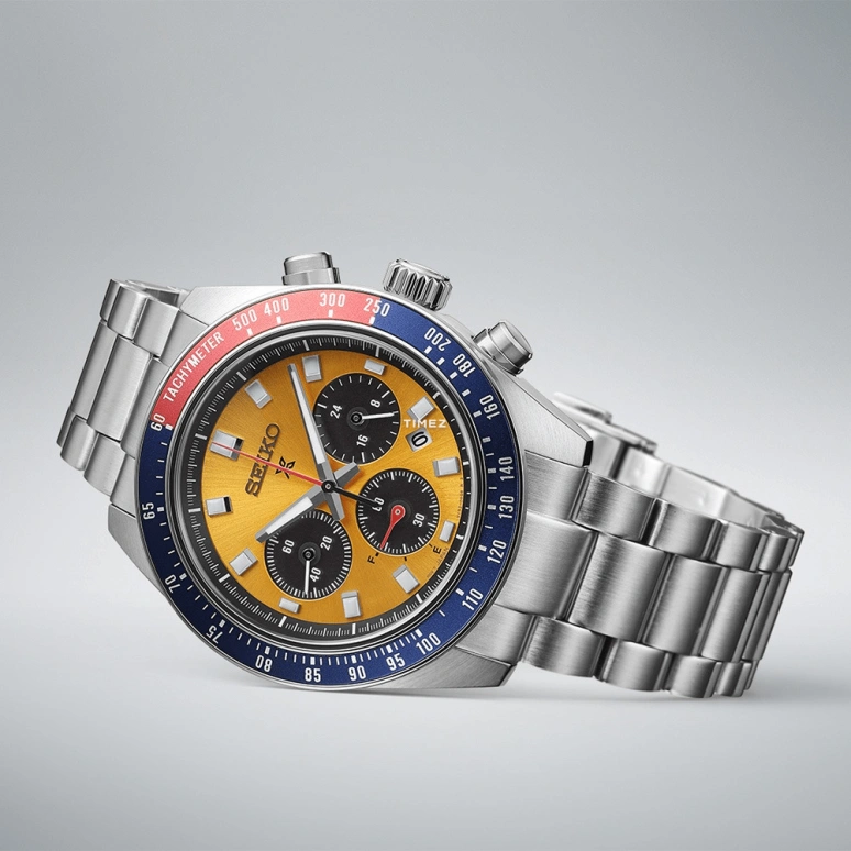 Seiko,Prospex 41.40mm,41.40mm,Stainless Steel,Orange,Black,Quartz,Chronograph,Day,Power Reserve Indicator,Anti-magnetic,In-house Caliber,Sapphire,SBDL117