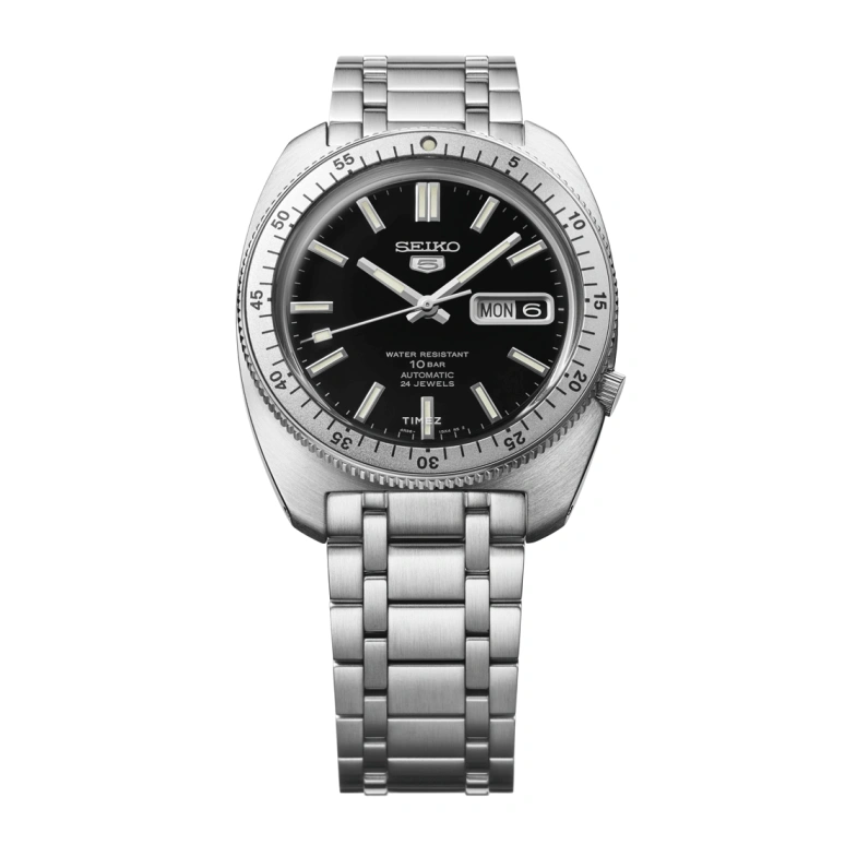 Seiko,5 Sports 38.20mm,38.20mm,Stainless Steel,Black,Automatic,Date,Day,Anti-magnetic,SRPL93