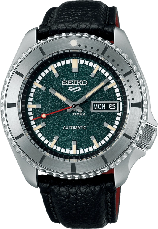 Seiko,5 Sports 42.50mm,42.50mm,Stainless Steel,Green,Automatic,Date,Day,SRPJ91