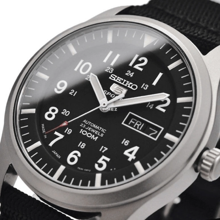 Seiko,5 Sports 42mm,42mm,Stainless Steel,Black,Automatic,Date,Day,SNZG15J1