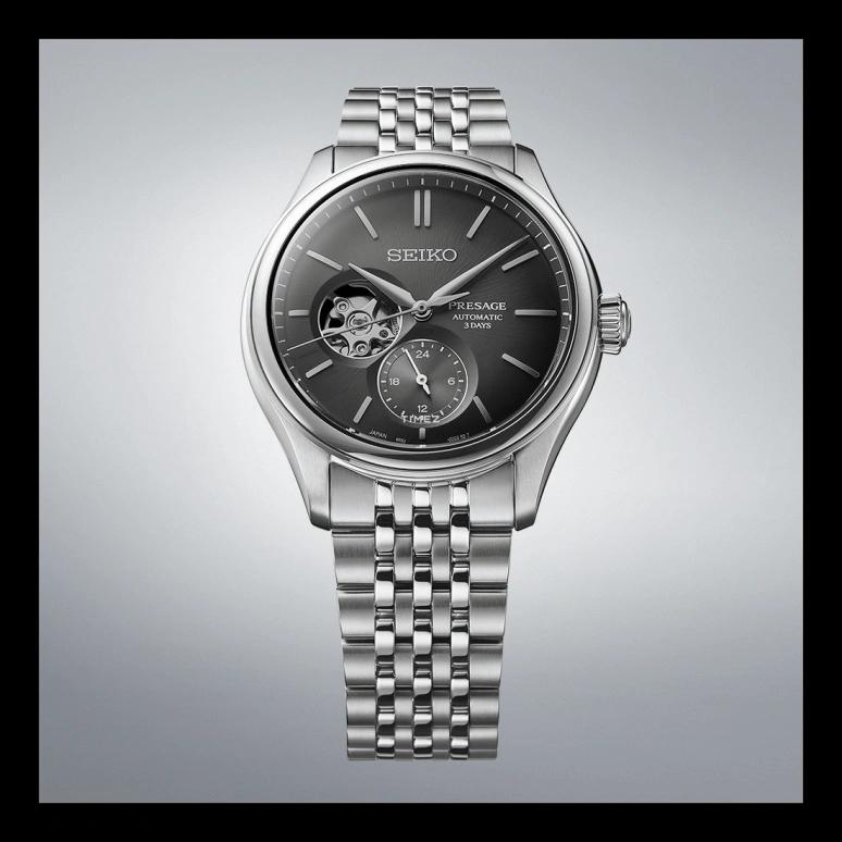 Seiko,Presage 40.20mm,40.20mm,Stainless Steel,Black,Automatic,72hours,In-house Caliber,SARJ009