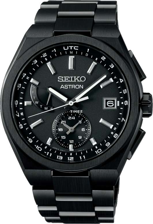Seiko,Astron 41.30mm,41.30mm,Titanium,Black,Quartz,Date,Day,World Time,Retrograde,In-house Caliber,Sapphire,SBXY087