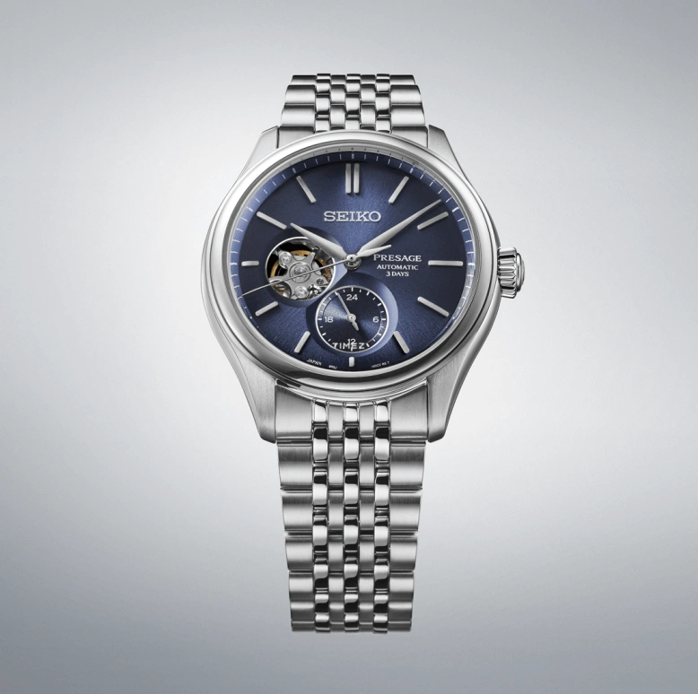 Seiko,Presage 40.20mm,40.20mm,Stainless Steel,Blue,Automatic,Anti-magnetic,72hours,SARJ011