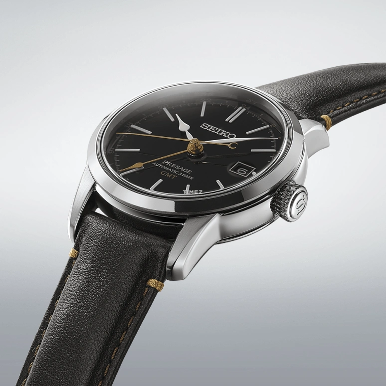 Seiko,Presage 40.20mm,40.20mm,Stainless Steel,Black,Automatic,Day,Dule Time,SPB447J1